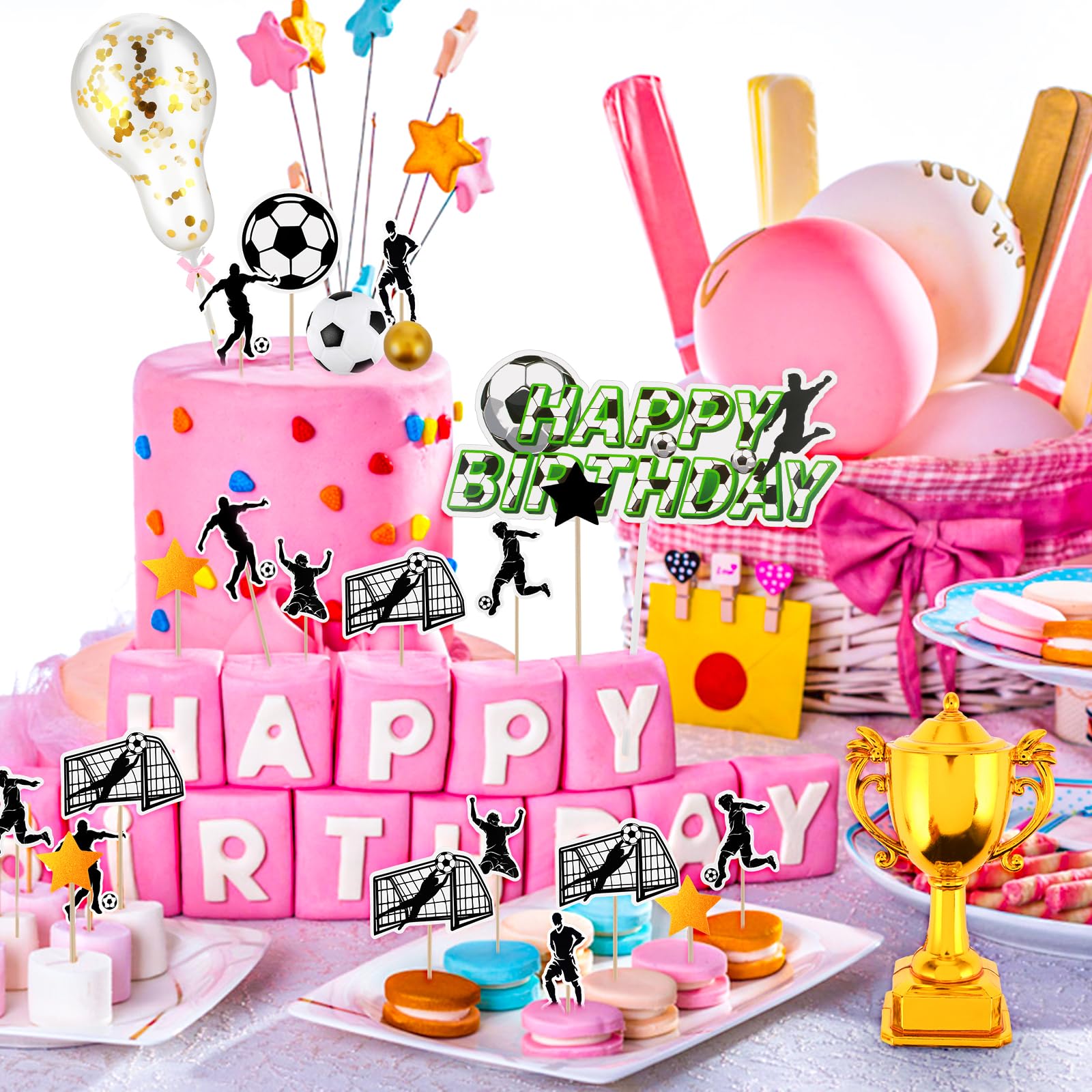 サッカー選手飾り Amazon.co.jp: ケーキトッパー お誕生日 飾り サッカー 男の子 6